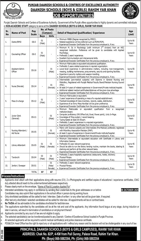 Jobs in Daanish Schools Rahim Yar Khan